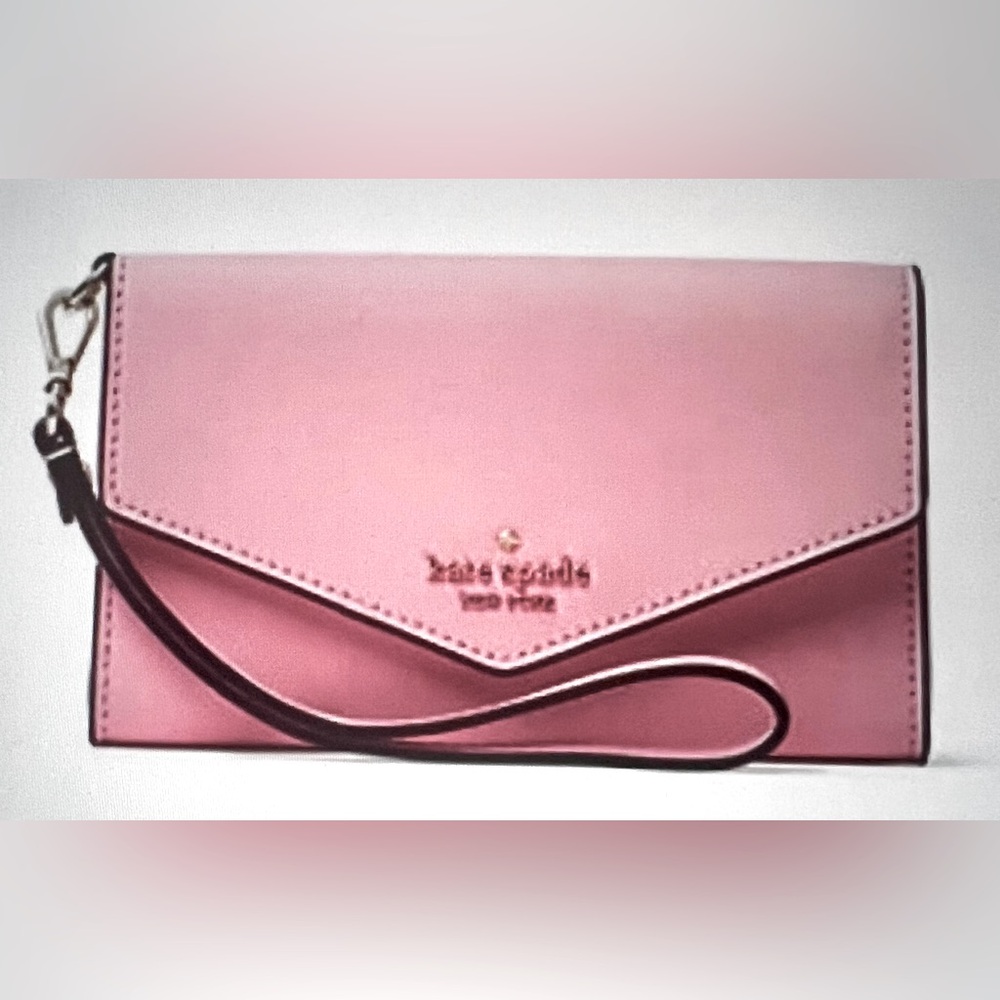 Kate Spade Laurel Way iPhone wristlet in pink chalk